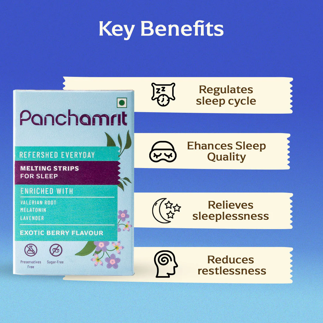 Sleep restore strips - Panchamrit Melting Strip | ExoticBerry Flavour