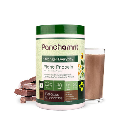 Plant Protein Powder  with Ayurvedic Herbs | Chocolate Flavor